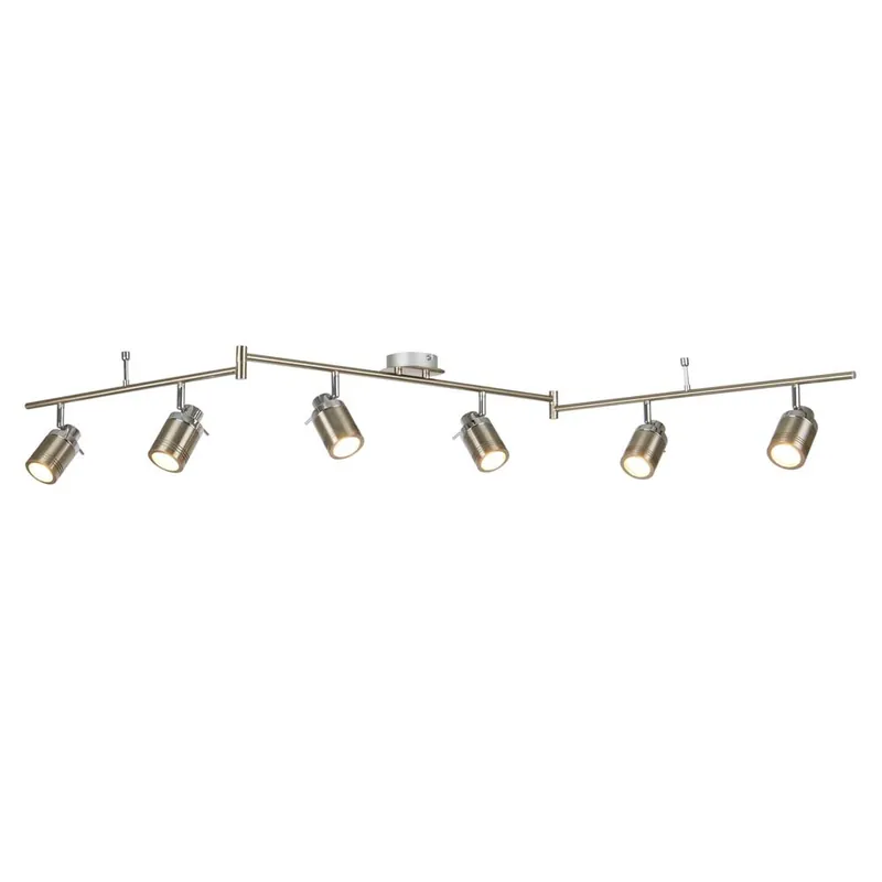 Betaalbaar Plafondlamp, zilver, spot, L 180 cm, SAMSON
