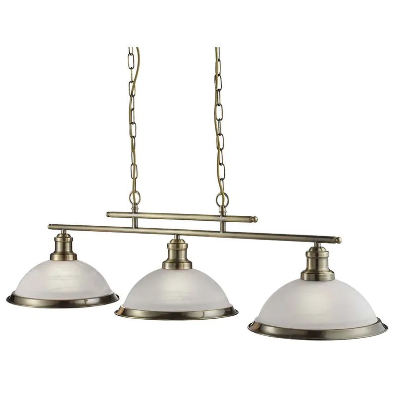 Beperkt Aanbod Hanglamp, messing, antiek, marmer glas, dimbaar, retro