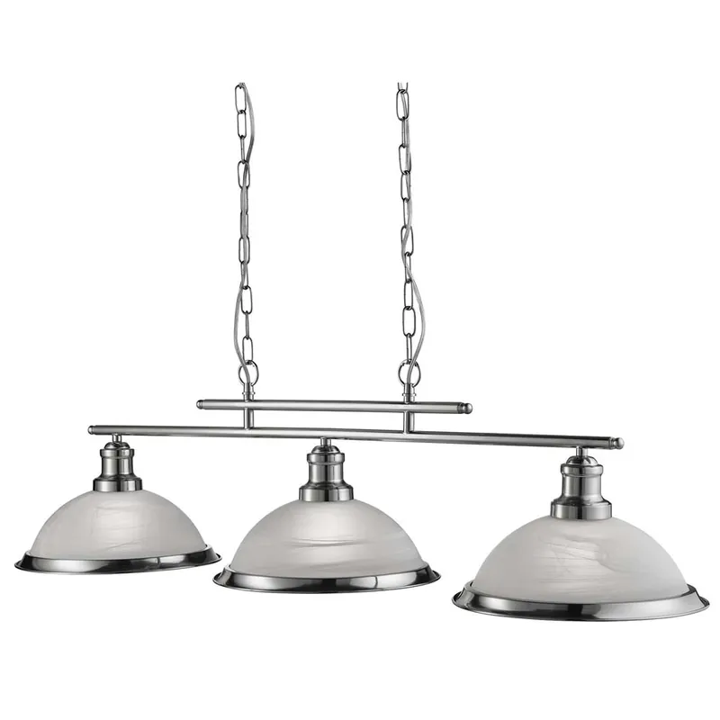 Hanglamp, zilver satijn, glas, verstelbaar, dimbaar Fabrieksprijs