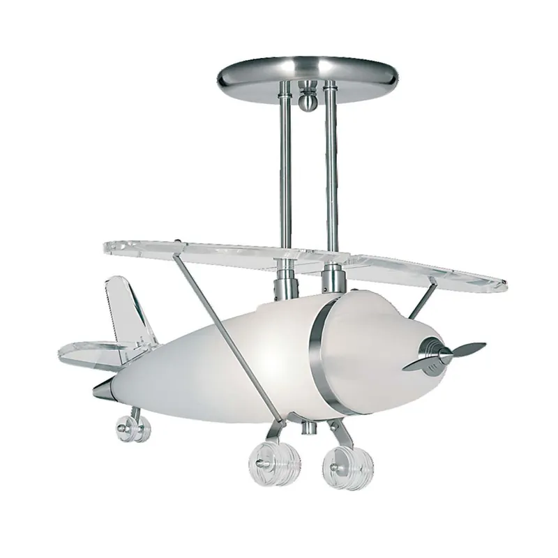 Alleen Vandaag Hanglamp, zilver, 49 cm, vliegtuig, NOVELTY