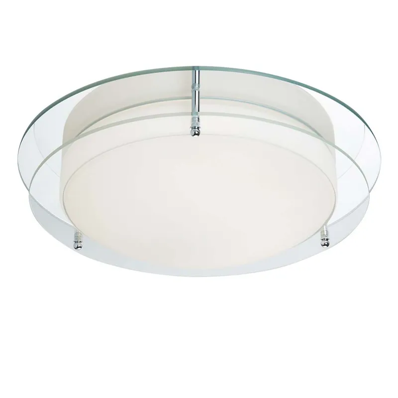 Snelle Levering LED plafondlamp, chroom, wit, 38 cm, FLUSH