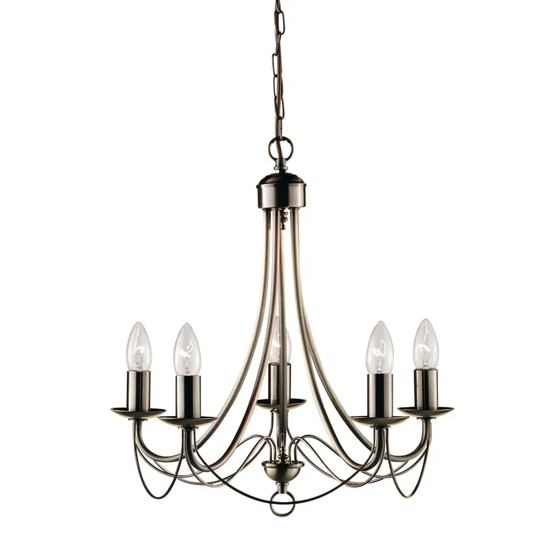 Gratis Verzending Plafondlamp, messing, antiek, dimbaar, kandelaar