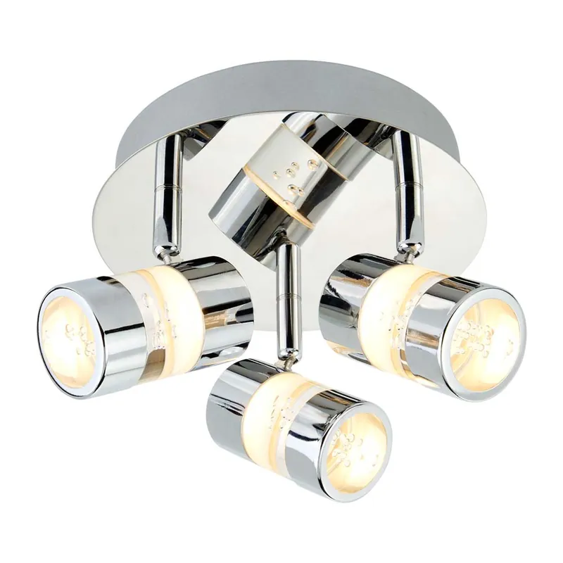 LED plafondlamp, chroom, beweegbare spot, 28 cm, BUBBLES Beperkt Aanbod