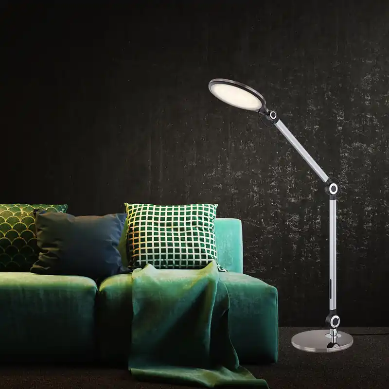 LED tafellamp, met voet en clip, touchdimmer, zwart Speciale Aanbieding