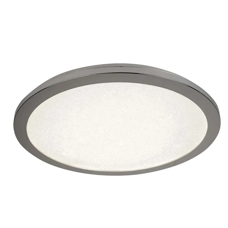 Voordeelprijs LED plafondlamp, chroom, kristal zand effect, 30 cm