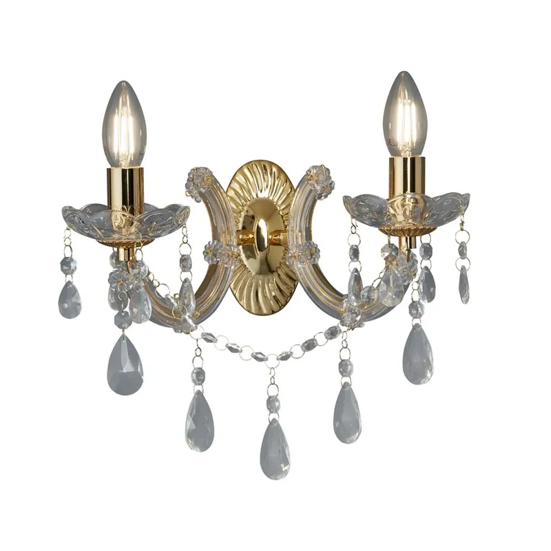 Wandlamp, goud, 32 cm, MARIE THERESE Snelle Levering