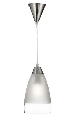 Aanbieding Hanglamp, zilver, H 120 cm, METAAL EN GLAS HANGERS