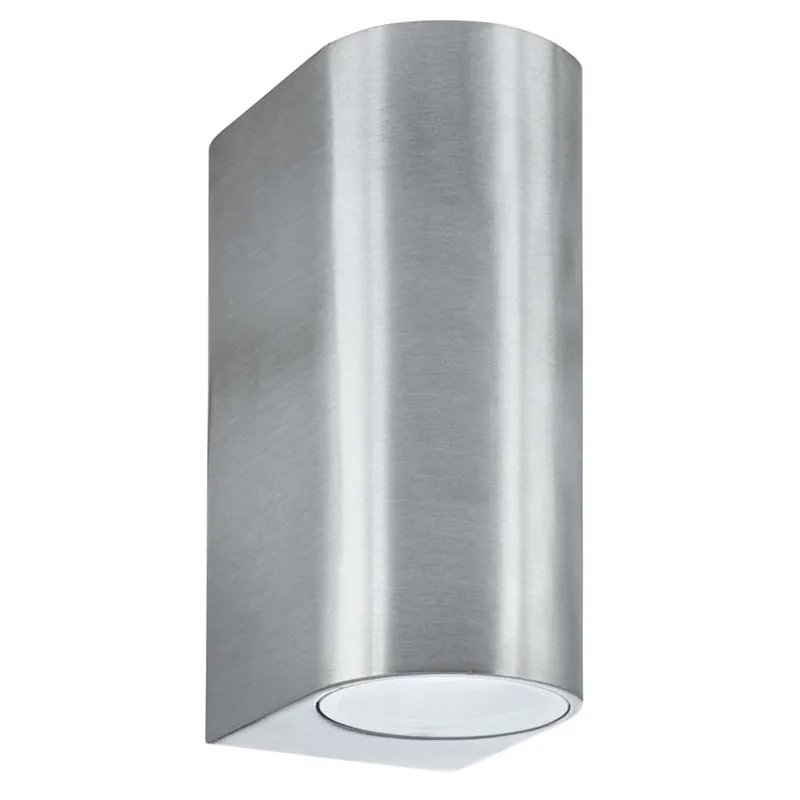 Op = Op LED Up & Down wandlamp, zilver, H 15 cm