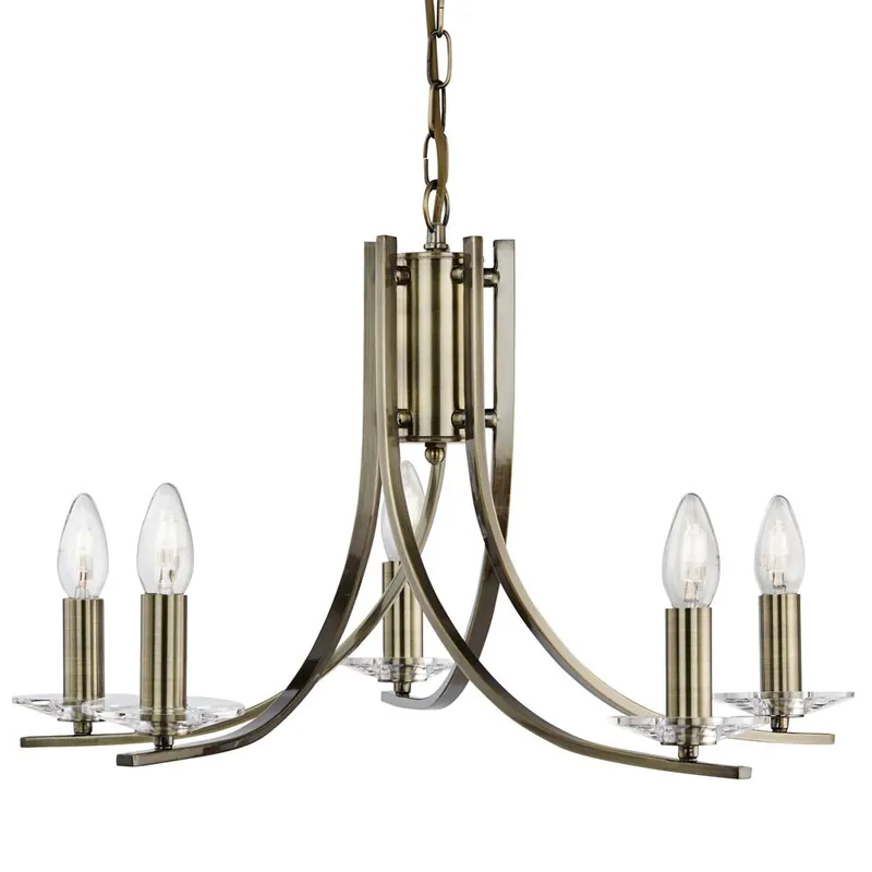 Goedkoop Plafondlamp, messing, antiek, glas, schalen, dimbaar