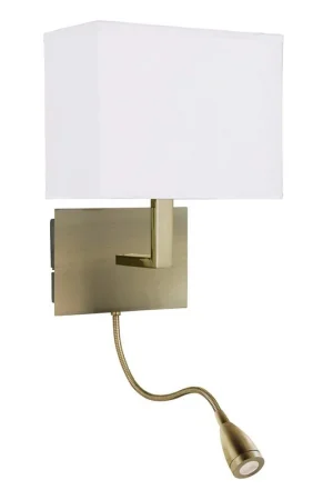 Actieprijs LED wandlamp, messing, antiek, flexibele arm, dimbaar