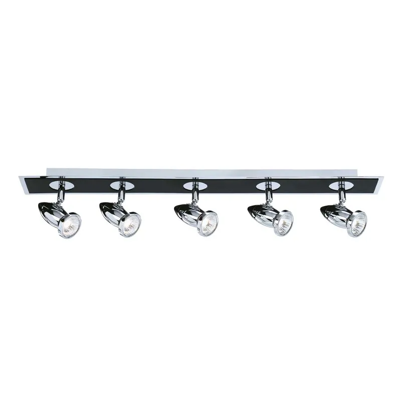 Wandspot, zwart, chroom, L 80 cm, COMET Favoriet