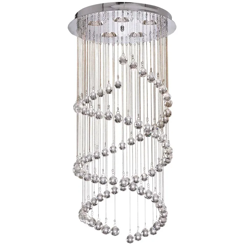 Hal dubbele chromen lamp, verchroomde kristallen bollen Veilige Betaling
