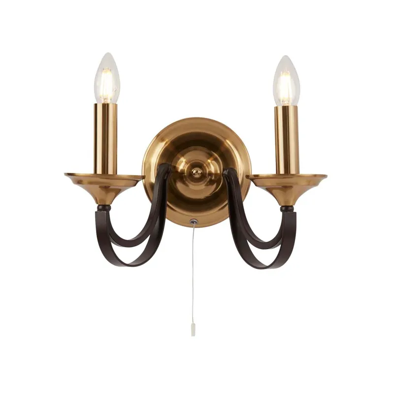 Wandlamp, brons, bruin, 33 cm, BELFRY Nieuw