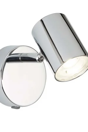 4W Rollo 1-vlam cilinder wandspot, chroom Gratis Retour