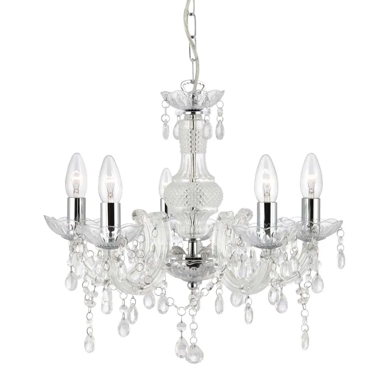 Plafondlamp, chroom, H 93 cm, MARIE THERESE Exclusieve Aanbieding