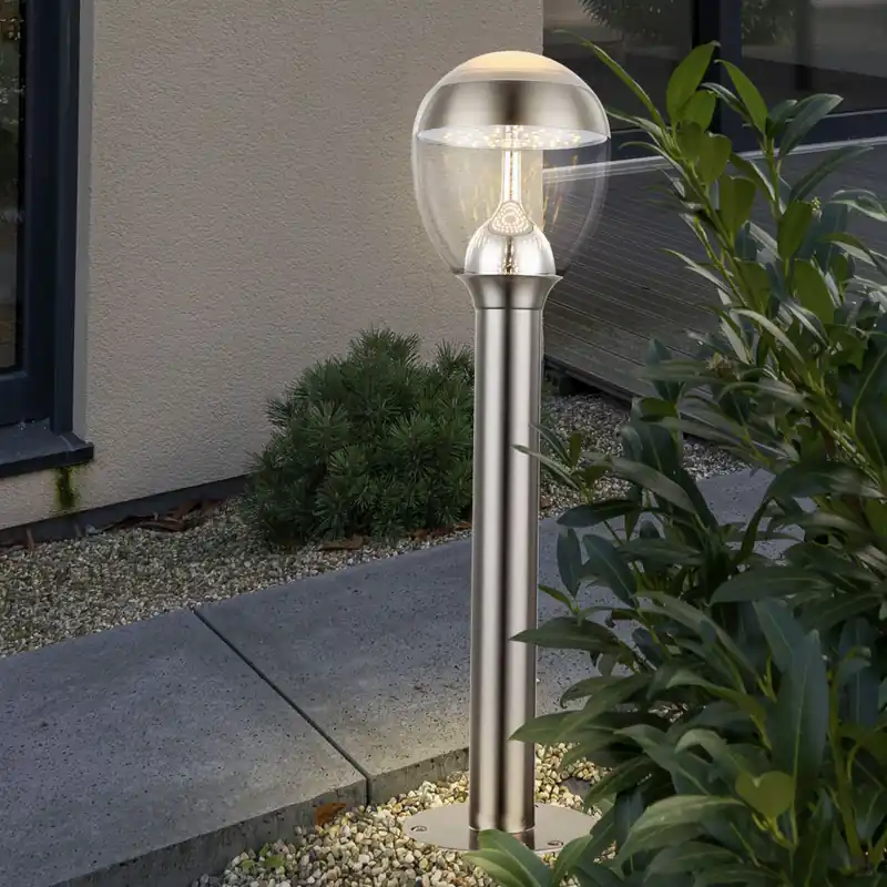 Alleen Vandaag LED vloerlamp, roestvrij staal, zilver, IP44, H 59 cm