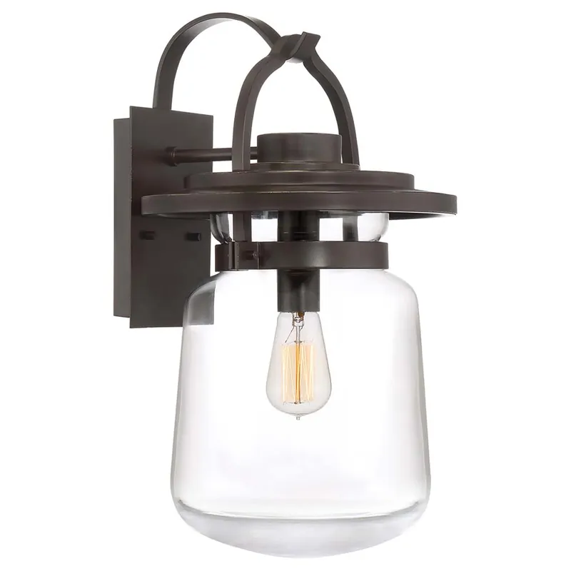 Speciale Aanbieding Wandlamp, buitenlamp, brons, aluminium, glas, B 28cm