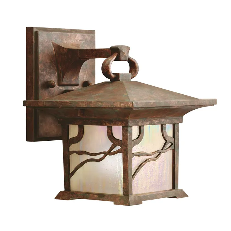 Speciale Aanbieding Wandlamp, buitenlamp, koper, glas, IP44