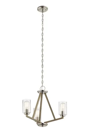 Weekendaanbieding Kroonluchter, staal glas, grijs, D 55,8 cm