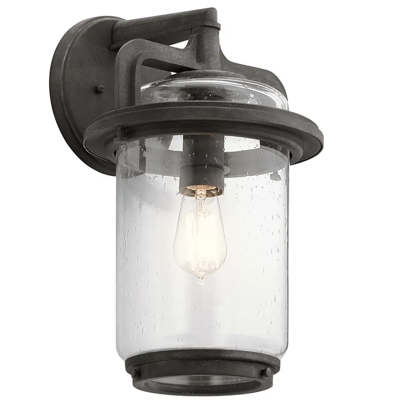 Buitenlamp Wandlamp, aluminium, glas, H 43,7 cm Populair