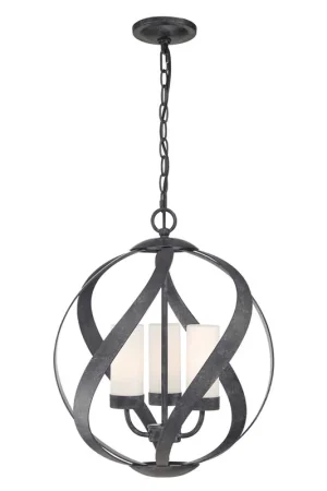 Bestseller Hanglamp, buitenlamp, staal, glas, IP44, H 48,3 cm