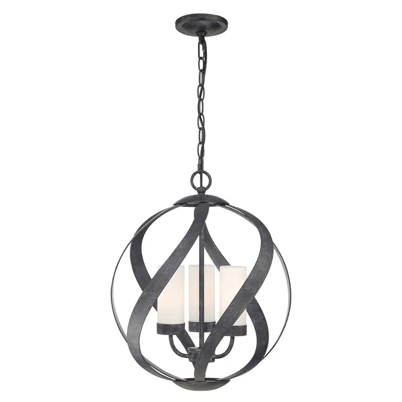 Bestseller Hanglamp, buitenlamp, staal, glas, IP44, H 48,3 cm