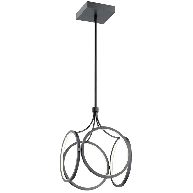 LED hanglamp, zwart, aluminium, D 35,6 cm Exclusieve Aanbieding