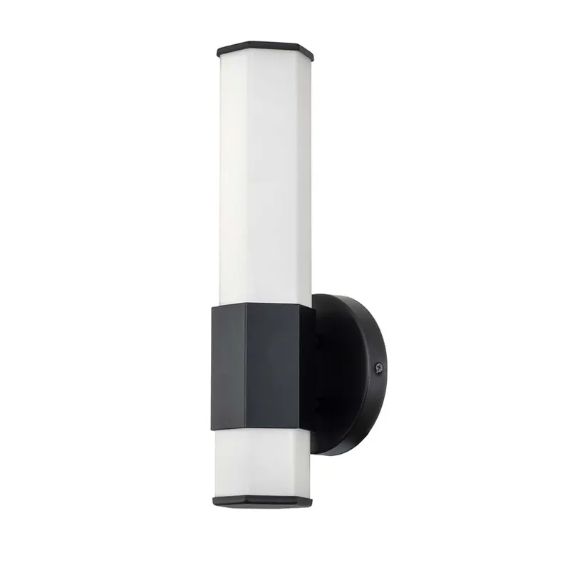 Uitverkoop LED wandlamp, staal, zwart, H 35,6 cm