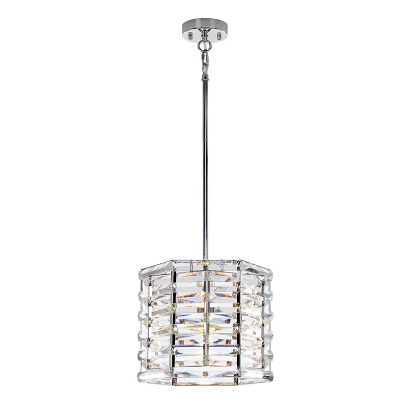 Voordeelprijs Hanglamp, plafondlamp, staal kristallen glas, D 30,6 cm
