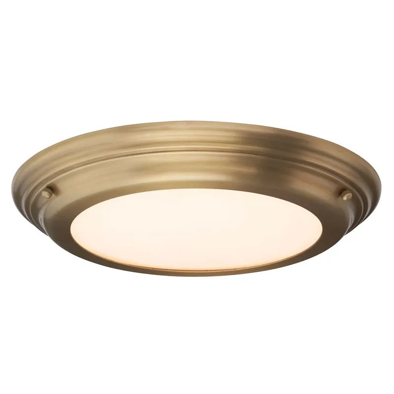 Koopje LED plafondlamp, oud messing staal, D 36,1 cm