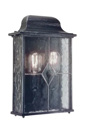Aanbieding Wandlamp, buitenlamp, lantaarn, metaal glas, H 33,8 cm