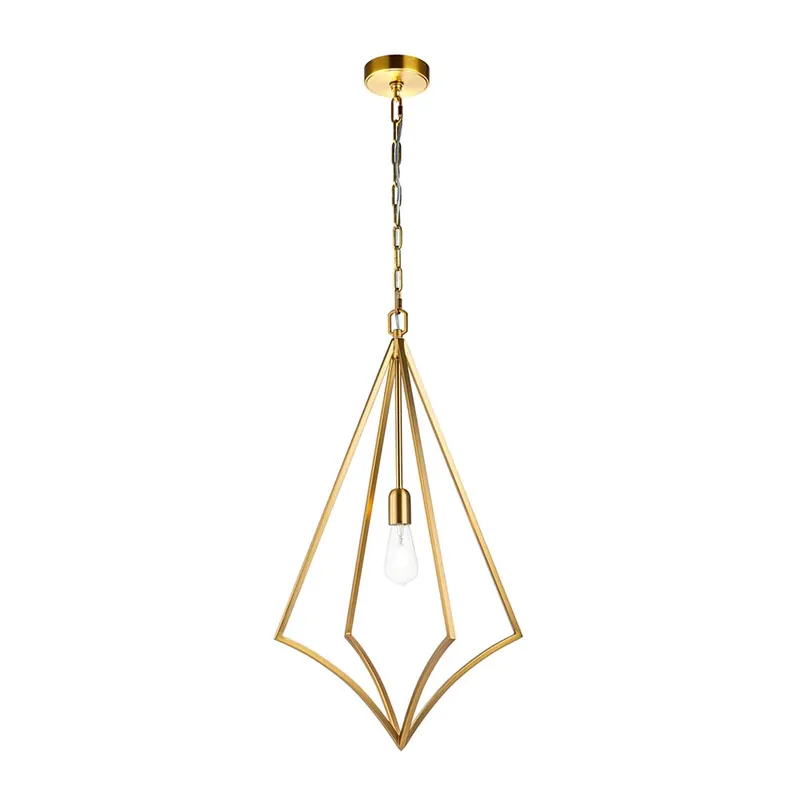 Hanglamp, staal, messing, D 48,9 cm Gratis Verzending