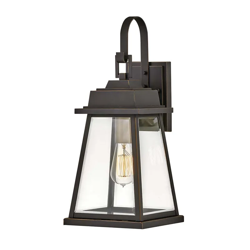 Op = Op Wandlamp, buitenlamp, messing, aluminium glas, H 48,8 cm