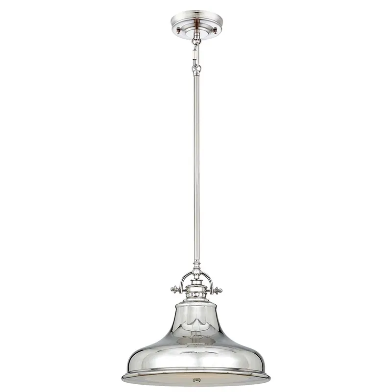 Hanglamp, plafondlamp, metaal glas, zilver Bestel Nu