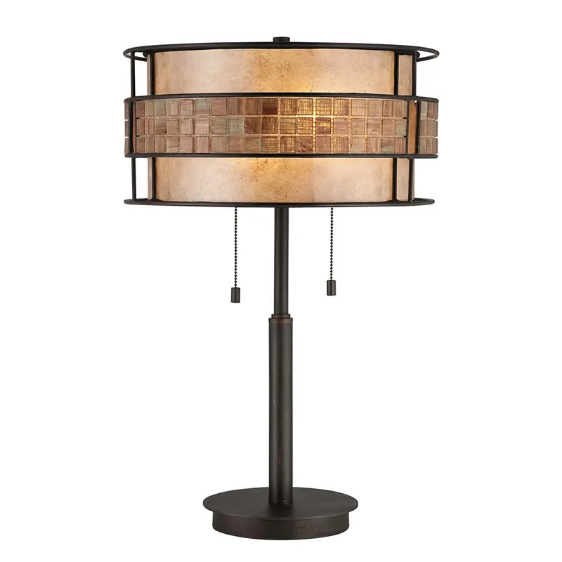 Tafellamp, metaal glas, koper, H 63,5 cm Betaalbaar