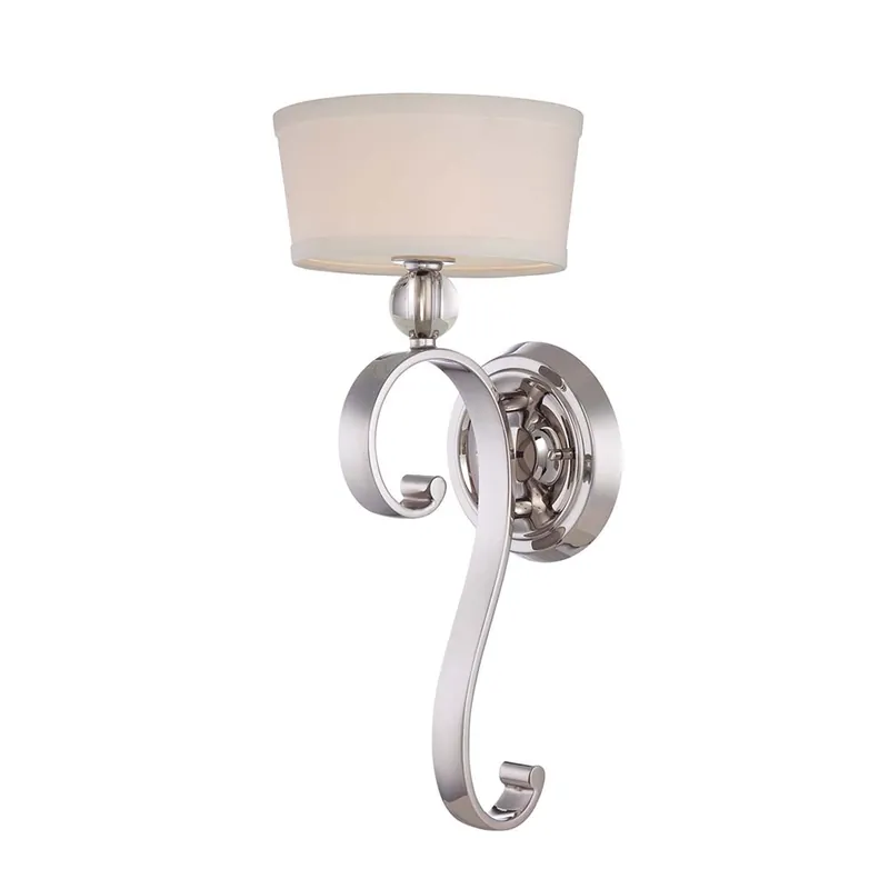 Rechtstreeks Van De Fabrikant Madison Manor 1 Lichte wandlamp - Zilverkleurig