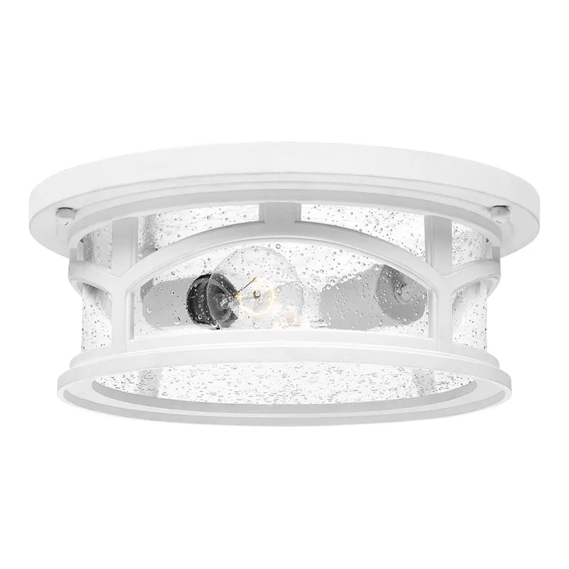 Plafondlamp, buitenlamp, glas, wit, D 33 cm Koopje