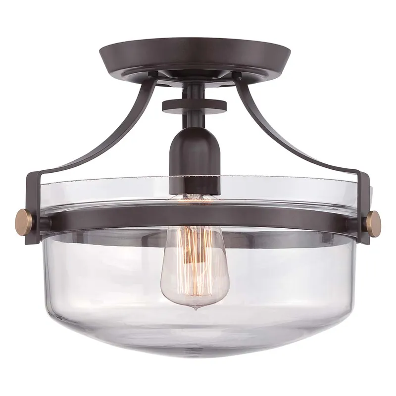 Plafondlamp, glas metaal, BxL 33x33 cm Betaalbaar