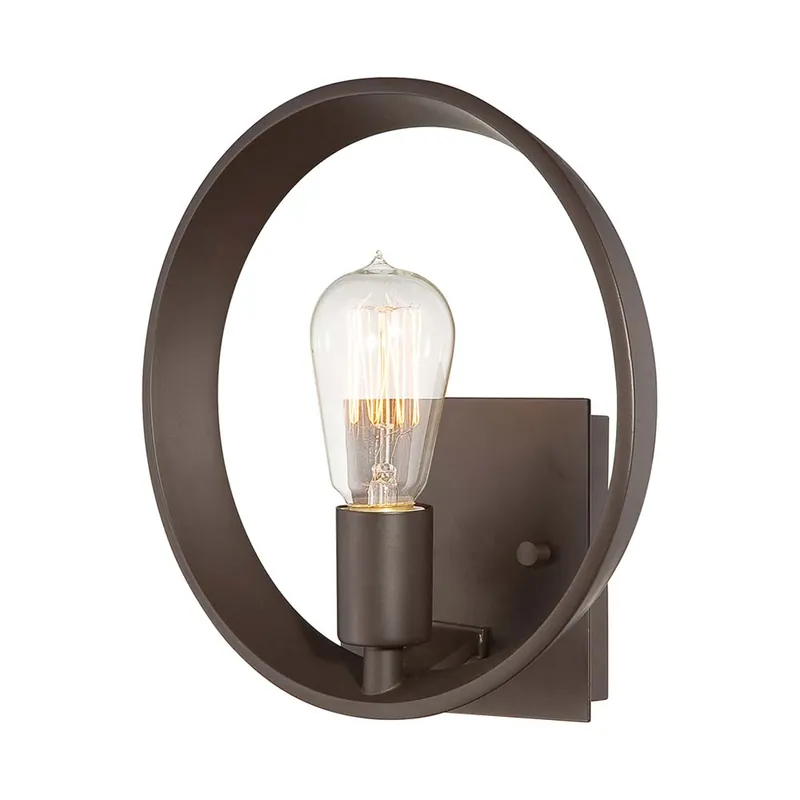 Wandlamp, metaal, brons, B 25,4 cm Gratis Verzending