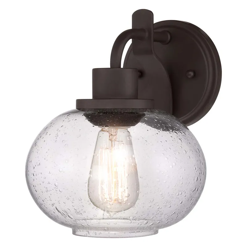 Gecertificeerd Wandlamp, metaal glas, brons, B 19,9 cm