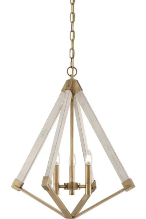 Beperkte Voorraad Kroonluchter, hanglamp, diamanten silhouet, messing, D 48,7 cm