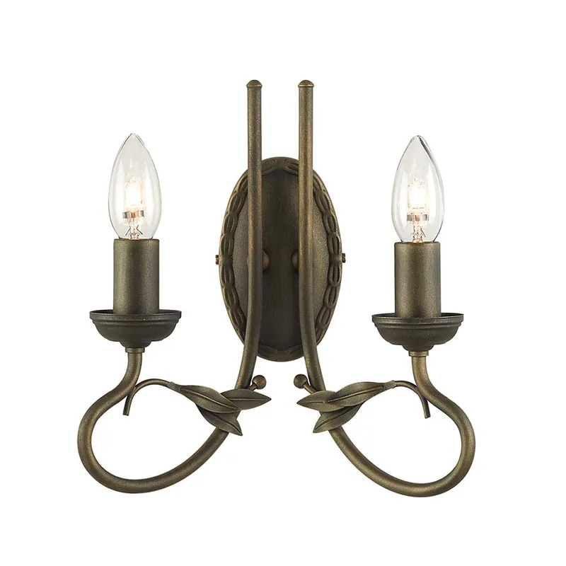 Aanbieding Wandlamp, metaal, zwartgoud, B 25 cm