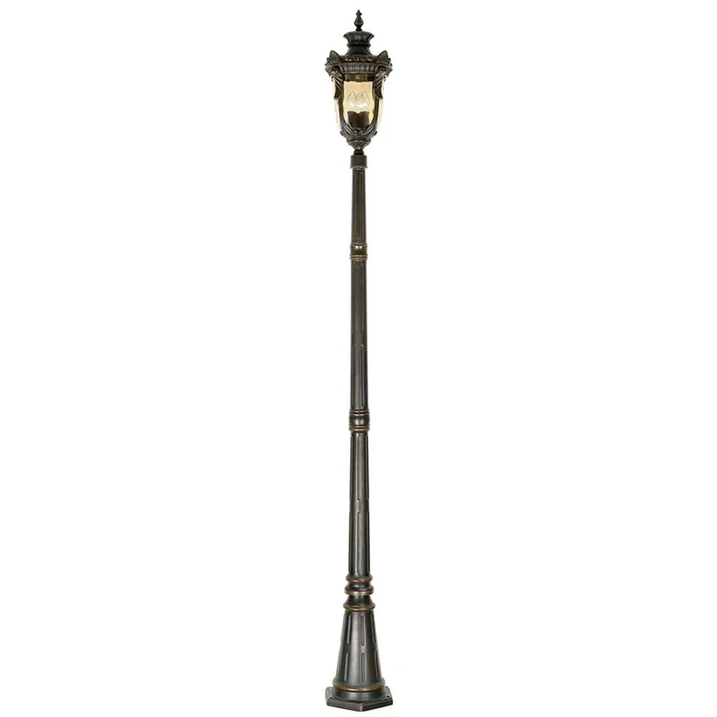 Veilige Betaling Buitenlamp, kandelaar, staande lamp, brons, H 237 cm