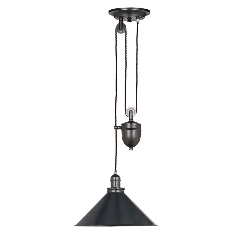 Lage Prijs Hanglamp, plafondlamp, brons staal, D 37 cm