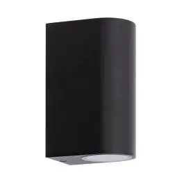 Laatste Versie Wandlamp Gala Up-Down Zwart | IP44 - Geschikt voor 50W 2x GU10