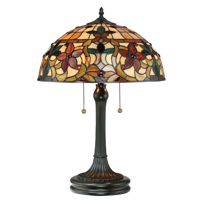 Tafellamp, Tiffany glas, metaal, brons, H 58,4 cm Bestseller