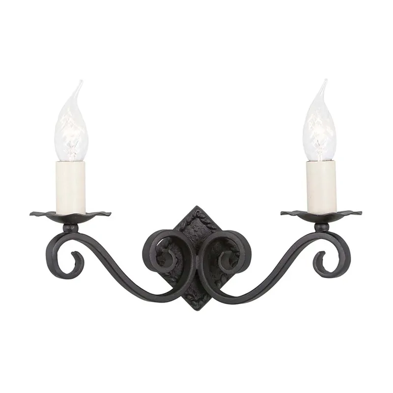 Direct Beschikbaar Wandlamp, ijzer, zwart, B 33 cm