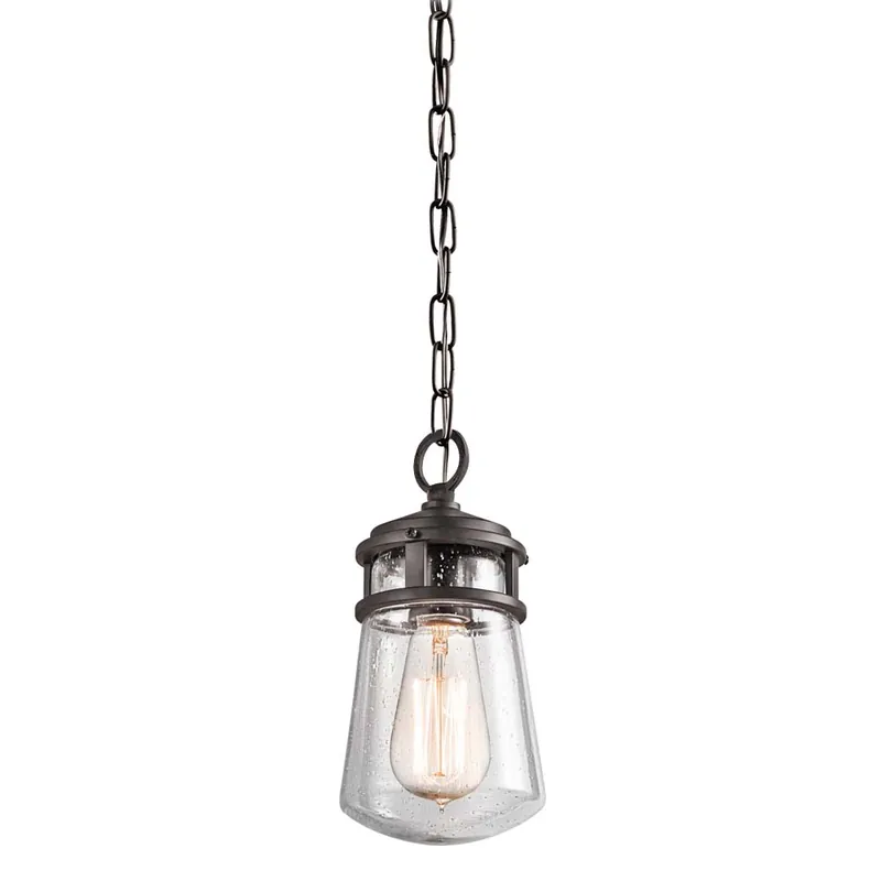 Buitenlamp, hanglamp, glas aluminium, brons, H 24,6 cm Aanbieding
