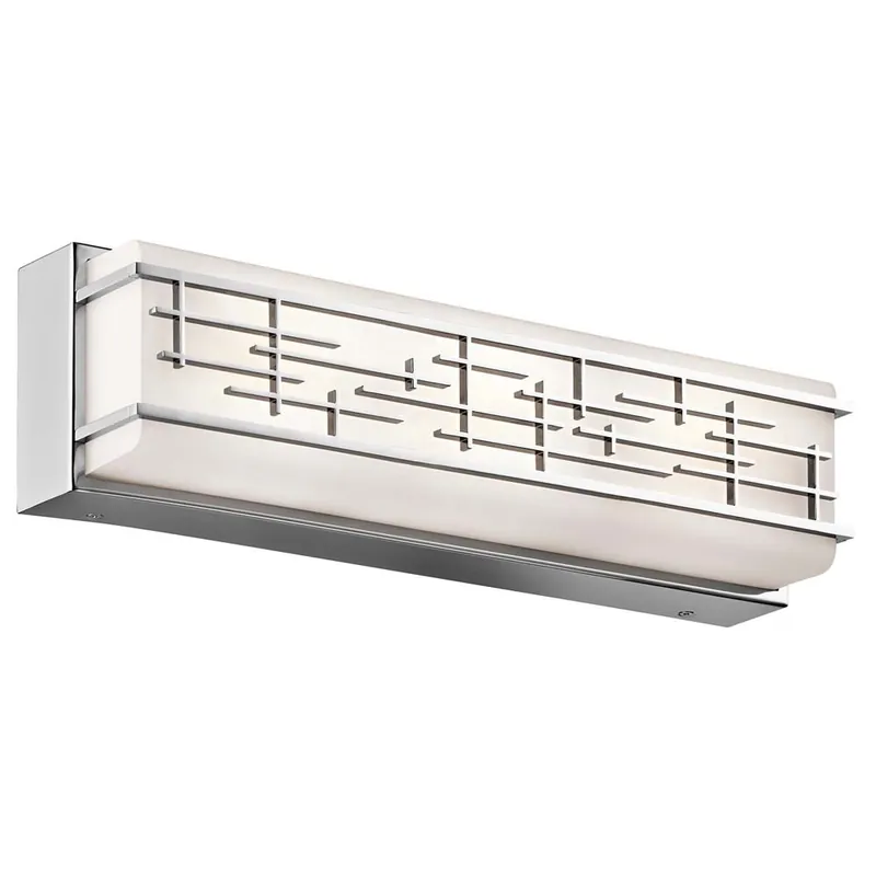 LED wandlamp, chroom, opaal glas, L 46,1 cm Uitverkoop