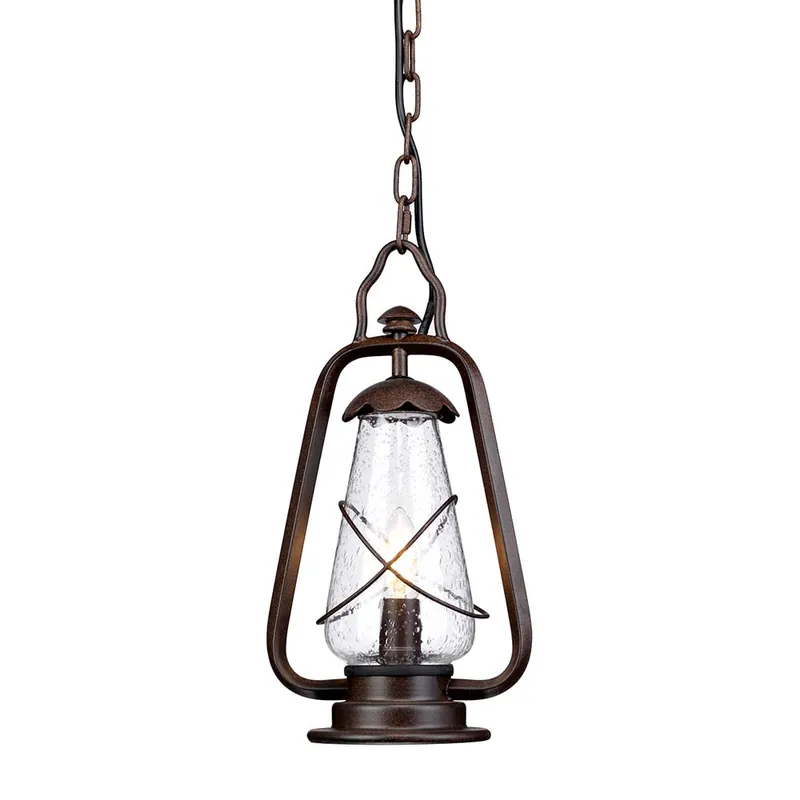 Buitenlamp, kettinglantaarn, brons staal, D 20 cm Hoge Kwaliteit